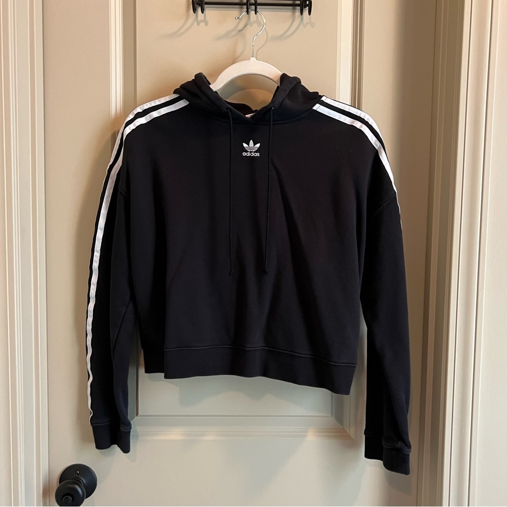 Adidas UO Cropped Hoodie Sweatshirt